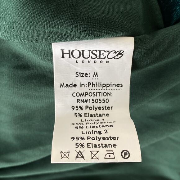 House of CB Yaz Velvet Corset Dress Emerald Green - Picture 12 of 14